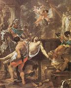 Brun, Charles Le The Martyrdom of St John the Evangelisth at the Porta Latina Spain oil painting artist